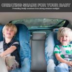 Rear Window Sun Shade,Car Window Shade for Baby,Mesh,Uv Protection,Quick Installation with Suction Cup,Universal Car Accessories Suitable for Most Models (40x20 Inches) - Image 3
