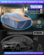 Full Enclosed Car Cover Universal Fit for Wrangler 4 Door/Grand Cherokee,Outback,BMW X3/X5,Lexus RX350,4Runner/Highlander,Audi Q5,Macan/Cayenne,Model y,Equinox,Edge,Infiniti QX50/55,MDX/RDX - Image 2