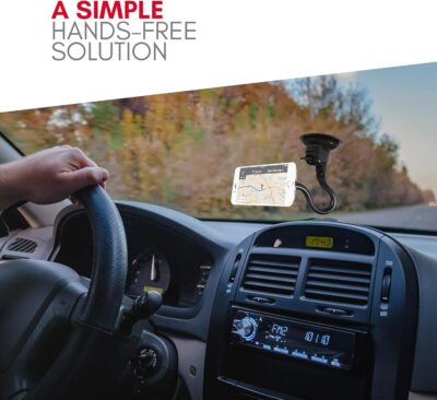 Macally Windshield Phone Mount for Car Magnetic - Suction Cup Window Mount Phone Holder with 8" Long Gooseneck Arm & Super Strong Magnet Mount for Smartphone and iPhone - Image 7