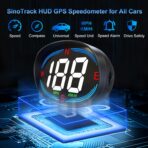 SinoTrack HUD GPS Speedometer Universal Car Heads-up Display 2.7inch MPH Speed Meter with Compass Over Speed Alarm for All Vehicle USB Connect Plug and Play - Image 2