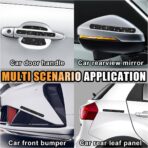 JOYCOURT 10PCS Bling Car Door Handle Anti-Scratch Sticker, Universal Car Doors Handles Protective Cover, Shiny Rhinestone Auto Decor Accessories for Women (Black) - Image 7