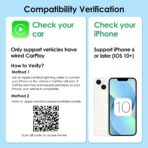 Wireless CarPlay Adapter, 2025 Upgraded Dual-Band (2.4GHz/5GHz) WiFi, Converts Wired to Wireless CarPlay, More Stable & Auto-Connect, Plug & Play for OEM Wired CarPlay Cars & iPhone iOS 10+ (Black). - Image 2