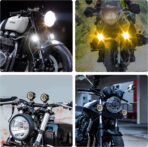 20W LED Motorcycle Fog Lights, 3 Inch Round Daytime Running Light, Additional Driving Spotlights 12V 24V With 3-Wiring Handlebar Switch - Image 7