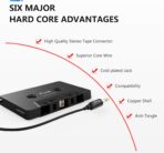 Elook Car Cassette Aux Adapter, 3.5mm Universal Audio Cable Tape Adapter for Car, Phone, MP3 ect. (Black) - Image 2