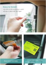 Hypersonic Car Windshield Parking Tickets Holder Transparent Auto Accessories Clip 2PCS - Image 3