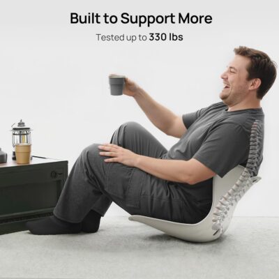 CabSupport Lumbar Support for Office Chair M5 Plus – Ergonomic Support Seat for Posture Correction and Lower Back Pain Relief – Extra Wide & Sturdy, Washable Pads for Office, Home, Car & Floor Sitting - Image 6