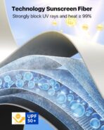 Car Windshield Sun Shade Umbrella - [Nano-Ice-Crystal Coatings] Protect Car from Sun Rays & Heat Damage Keep Cool and Protect Interior Medium (56" L x 31" W) - Image 3