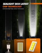 SEALIGHT 9006/HB4 Bulbs 46000LM Ultra-Bright, 60000+ Lifespan Fog Lights, 6500K Cool White 9006 Light Bulbs,Pack of 2 - Image 3