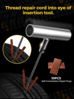 AUTOWN Tire Repair Kit with Plugs Fix Punctures & Plug Flats with Ease - Heavy Duty Flat Tire Puncture Repair Kit for Car, Motorcycle, ATV, UTV, RV, Trailer, Tractor, Jeep, Etc - Image 4