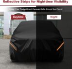Heavy Duty Car Cover for Dodge Grand Caravan - Reinforced PU Coating,Waterproof 420D Oxford Fabric,All-Weather Protection Outdoor Car Cover, Breathable Design - Image 7