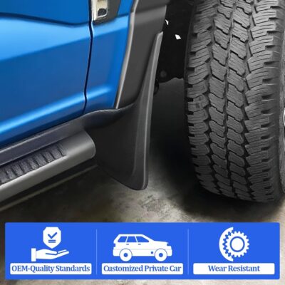 Mud Flaps Splash Guards for Ford F-250 F-350/2017-2024 Front Rear Mudflaps Mud Guard for Trucks 4PCS Set Black OEM Fender Flares No Need to Drill Holes,Easy Install - Image 6