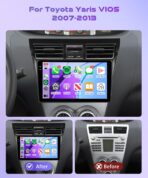 4Core 4G+128G Android 15 Car Radio for Toyota Yaris VIOS 2007-2013, Rimoody Car Stereo Wireless Carplay Andorid auto Mirror Link 9'' INCELL Screen GPS WiFi Bluetooth 5.0 FM/RDS EQ-32 SWC Backup Camera - Image 7