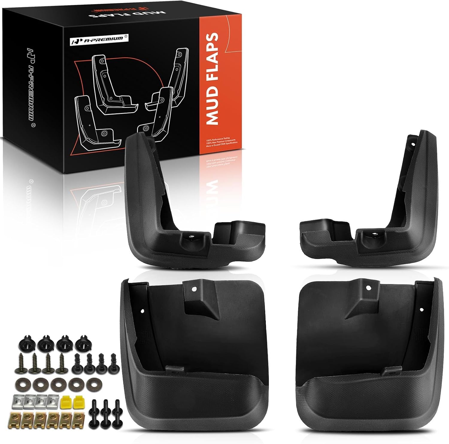 71TDsckDmeL._AC_SL1500_.jpg A-Premium 4PCS Mud Flaps Splash Guards Mudguards with Hardware Kits Compatible with Subaru XV Crosstrek, Crosstrek, 2013 2014 2015 2016 2017, Sport Utility, Front & Rear (Driver and Passenger Side) - Image 1