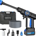 AZZUNO Cordless Pressure Washer, 850PSI Portable Pressure Washer, 4000mAh Powerful Washer with 6-in-1 Nozzle, Handheld Power Cleaner for Car, Home Cleaning & Garden Watering Blue