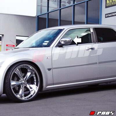 Compatible with(Just Overlay Stick on, NOT for SNAP in Replacement) Chrome Mirror Covers for 2005-06 07 08 09 2010 Chrysler 300+C/Dodge Charger 2006-10 & Magnum 06-2008 - Chromed Mirrors - Image 5