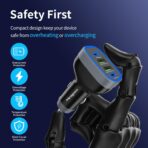 USB C Car Charger, Meagoes 4 Ports 90W Super Fast Charging, Dual 45W USBC & QC3.0 USB 12V Cigarette Lighter Adapter for iPhone 17 Air 16 15 iPad Tablet Google, Samsung S26 Android Type C Cell Phone - Image 7