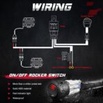 Wiring Harness, OFFROADTOWN 2 Lead Heavy Duty Wiring Harness Kit for Fog Lights LED Work Light bar LED Pods 12V 40A Fuse Relay Rocker Switch Relay for Trucks ATV UTV Boat - Image 5