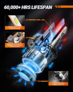 SEALIGHT 9006/HB4 Bulbs 46000LM Ultra-Bright, 60000+ Lifespan Fog Lights, 6500K Cool White 9006 Light Bulbs,Pack of 2 - Image 5