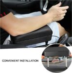 SKTU Auto Car Armrest Extender Support Elbow & Forearm Arm Wrist Rest Support Adjustable Height Comfort Pad Universal Fit for Most Car Models Center Console (Black with Organizer) - Image 5