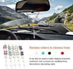 Ohleats Car Rosary for Rearview Mirror, Personalized Rear View Cross Blessing Beads Decor, Auto Rearview Catholic Rosary Hanging Pendant, Car Interior Hanging Accessories (Silver) - Image 6