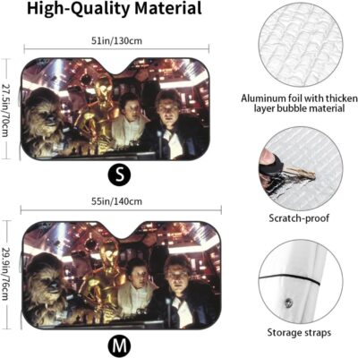 Funny Windshield Sun Shade for Car Sunshade for Car Windshield Covers Blocks UV Rays Automotive Interior Sun Protection 51 x 27.5 in - Image 3