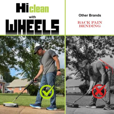 Hiclean 15" Pressure Washer Surface Cleaner with Wheels 3400 PSI Max, Surface Cleaner for Power Washer Attachment for Concrete, Patio, Sidewalk, and Driveways - Image 5
