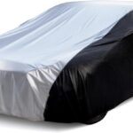 Car Cover, Carbon Fiber Luxury All Weather Protection Car Covers for Automobiles, Full Exterior Cover with Zipper, Outdoor Car Cover Sun UV Rain Snow Wind Protection, Sedan C3 171"-185"