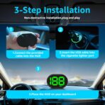 GPS Digital Speedometer for Car MPH, USB Connect Plug and Play for Car Truck Motor SUV All Vehicles, Automatic Brightness Adjustment,Large Font Display - Image 6