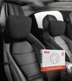 2Pcs Car Neck Pillow, Super Soft Du-Pont Bio cotton Neck Pillow for Driving, Suede Fabric Car Headrest Pillow, Make Your Driving More Comfortable, Suitable for Driving, Traveling (Interstellar Black)