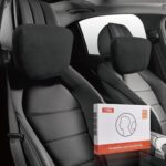 2Pcs Car Neck Pillow, Super Soft Du-Pont Bio cotton Neck Pillow for Driving, Suede Fabric Car Headrest Pillow, Make Your Driving More Comfortable, Suitable for Driving, Traveling (Interstellar Black)