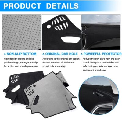 Autorder Dashboard Cover Mat for Subaru Forester 2019-2024 Accessories Dash Cover Flannel Dash Mat Sunshade Glare UV Rays Protector - Image 6