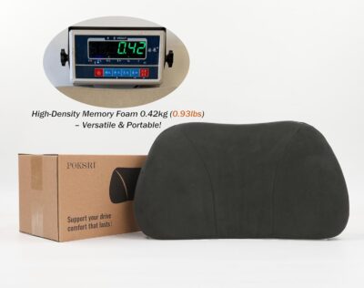 Lumbar Support Pillow,Back Pain Relief Cushion,fits tightly around the waist,Memory Foam,Skin-friendly Suede Fabric,fit Car Drive,Office chair,Rest seat,Improve Posture,Portable,15.5''Lx 8.7''H - Image 6