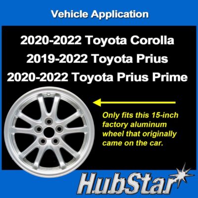 Hubcap Replacement for Toyota Corolla 2020-2022, Prius 2019-2022, 15-inch Replica Wheel Cover (1 Piece) - Image 6