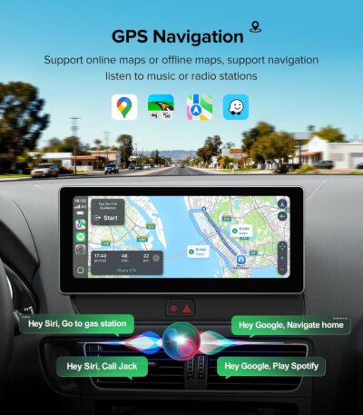 10.25" Linux Carplay Stereo for Audi Q5 SQ5 2009-2017 with MMI 3G System (Multimedia Radio ONLY) -Wireless CarPlay Android Auto Radio, 1920x720 HD Touch Screen, Dual OS, Retains OEM MMI Knob - Image 5