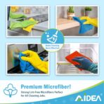 AIDEA Microfiber Cleaning Cloth 100PK, Soft Absorbent Rags, Microfiber Towels for Cars, Kitchen Towels, Dusting Cloth for Home, Window, Cleaning Supplies,12"×12" - Image 7