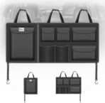 Detachable Hanging Trunk Organizer, Foldable Car Trunk Organizer Hanging for SUVs, Jeeps, Hatchbacks, Car Trunks Organiser with 7 Large Compartments