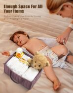 SWEET DOLPHIN 2-Pack Baby Diaper Caddy Organizers, Stylish Storage Baskets for Newborn Essentials, Diaper Station & Car Travel, Value Bundle for Baby Shower Gifts & Registry Must-Haves - Tan - Image 6