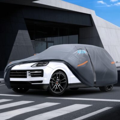 Waterproof Porsche Cayenne(2010-2026) Car Cover with Breathable Vents, [2026 Upgrade] Premium Covers with Cotton Liner and Zipper Door - Image 8