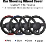 GIANT PANDA Steering Wheel Cover for Toyota, Auto Car Steering Wheel Cover for Toyota Highlander Rav4 Corolla Camry,Standard Size - Red - Image 7