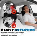 2PCS Car Headrest Pillow Soft & Comfortable,Breathable Car Neck Pillow for Neck Support & Relieve Driving Fatigue,All-Season Necks Pillows for Cars Interior Accessories - Image 4