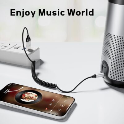 Meliya Aux to Bluetooth 5.3 Adapter for Car, USB 2.0 to 3.5mm Bluetooth Receiver Jack Kit with Built-in Microphone Aux Input for Hands-Free Calls, Car Speaker, Home Audio, Music Streaming - Image 7