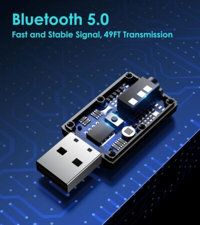 Tsnam USB Bluetooth Adapter for Car, Bluetooth Transmitter Receiver Plug & Play, 3.5mm AUX Wireless Audio Adapter for TV, Headphone, PC, Stereo - Image 7