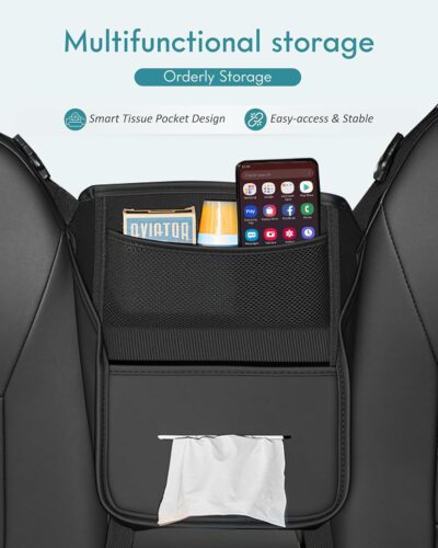 FLORICH Car Organizer Storage Between Seats, Leather Seat Organizer Purse Holder Between Seats, Automotive Consoles & Organizers Storage Car Organizer - Image 4