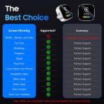 4-in-1 Wireless CarPlay & Android Auto Dongle, 5-Second Auto Connect, Low Latency Screen Mirroring.Convert Wired to Wireless for Car,USB A/C (Silver) - Image 5