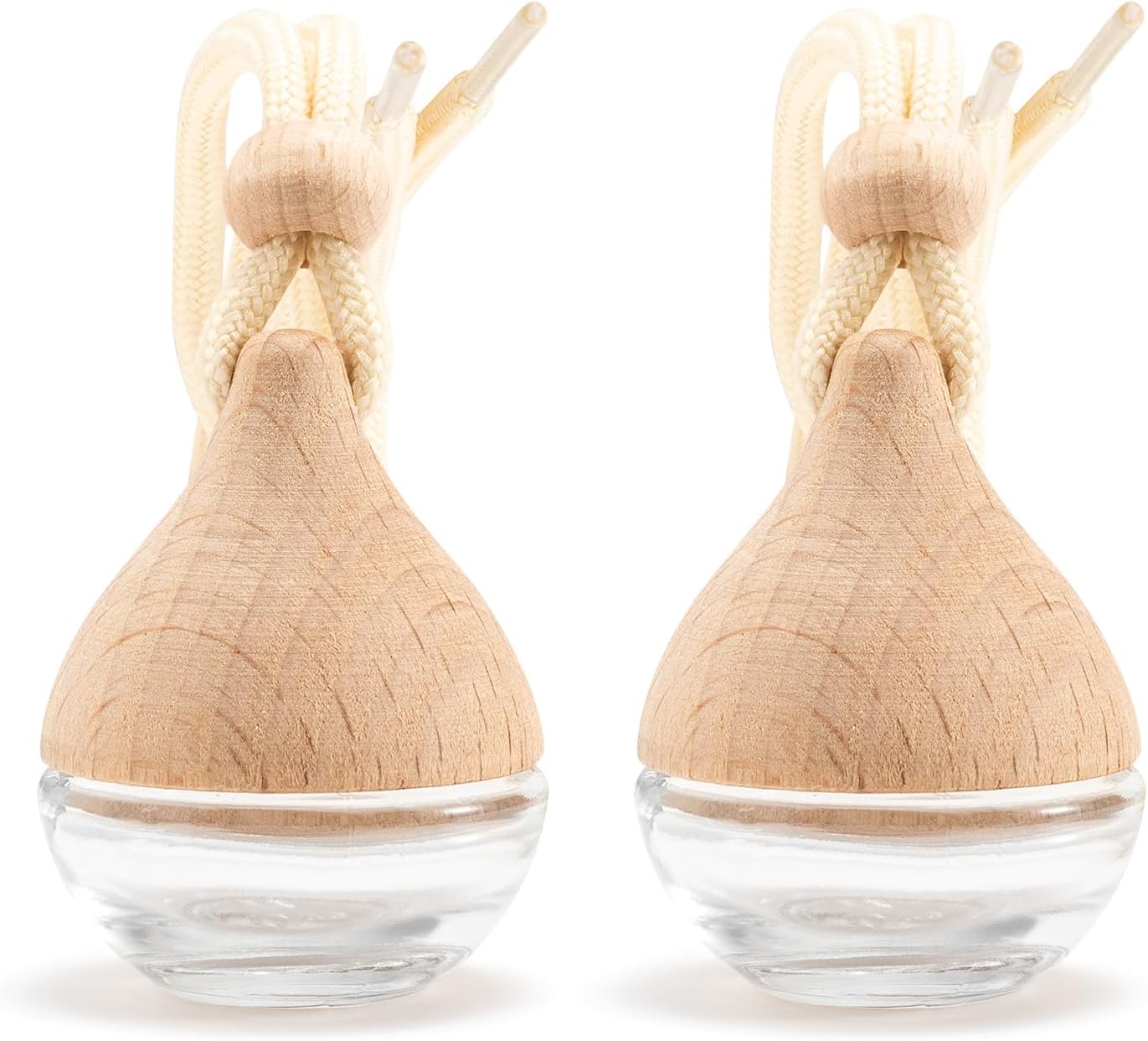 71UmWedjqjL._AC_SL1500_.jpg Refillable Car Air Freshener Hanging Diffuser, Empty Glass Bottle with Reed Sticks for Essential Oils, Car Scent Diffuser and Aromatherapy Pendant Decor for Women and Men, 2 Pack - Image 1