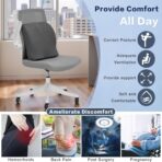 baibu Lumbar Support Pillow for Office Chair, Memory Foam Back Support Cushions Ergonomic Orthopedic Lumbar Pillow for Home, Office, Car, Dark Grey - Image 4