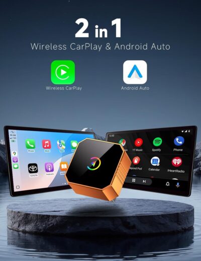 Aimoon 2026 Upgraded Wireless CarPlay Adapter for iPhone＆Android, Car Play Mini Wired to Wireless Adapter for CarPlay ＆Android Auto Plug and Play Stable Connection & No Latency for iPhone iOS 10+ - Image 2