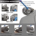 NHILES Left Driver Side Sun Visor Fits for Honda Pilot 2016-2022 Honda Ridgeline 2018-2020 Replacement Sun Shade # 83280-TG7-A12ZB (Wisteria Light Gray) - Image 6