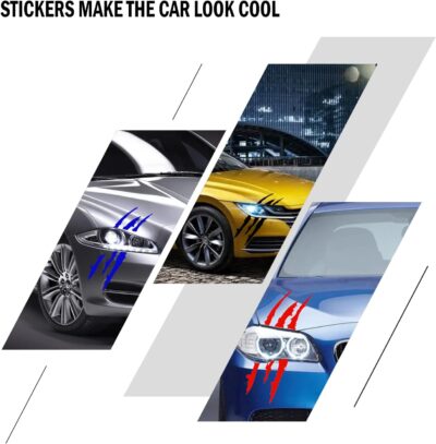 2PCS Claw Mark Decals for Cars,Headlight Car Sticker,Stripes Scratch Decal Vinyl for Sports Cars SUV Pickup Truck Window Motorcycles ect (Black) - Image 4
