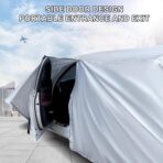 Full Car Cover Universal 6 Layers Outdoor Thicked All Weather Cover, Sunshield, Waterproof, Snow Proof, UV Proof, Scratch Proof, Bird Droppings, 6 Reflective Strips, Fits SUVs up to 180" - Image 6